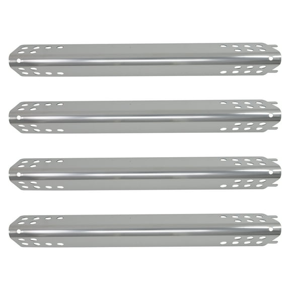 4-Pack BBQ Grill Heat Shield Plate Tent Replacement Parts for Char-Broil 466645015 - Compatible Barbeque Stainless Steel Flame Tamer, Guard, Deflector, Flavorizer Bar, Vaporizer Bar, Burner Cover 15"