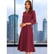 thumbnail image 2 of Vestido elegante de mujer Allegra K con cuello en V y bolsillos Borgoña M, 2 of 5