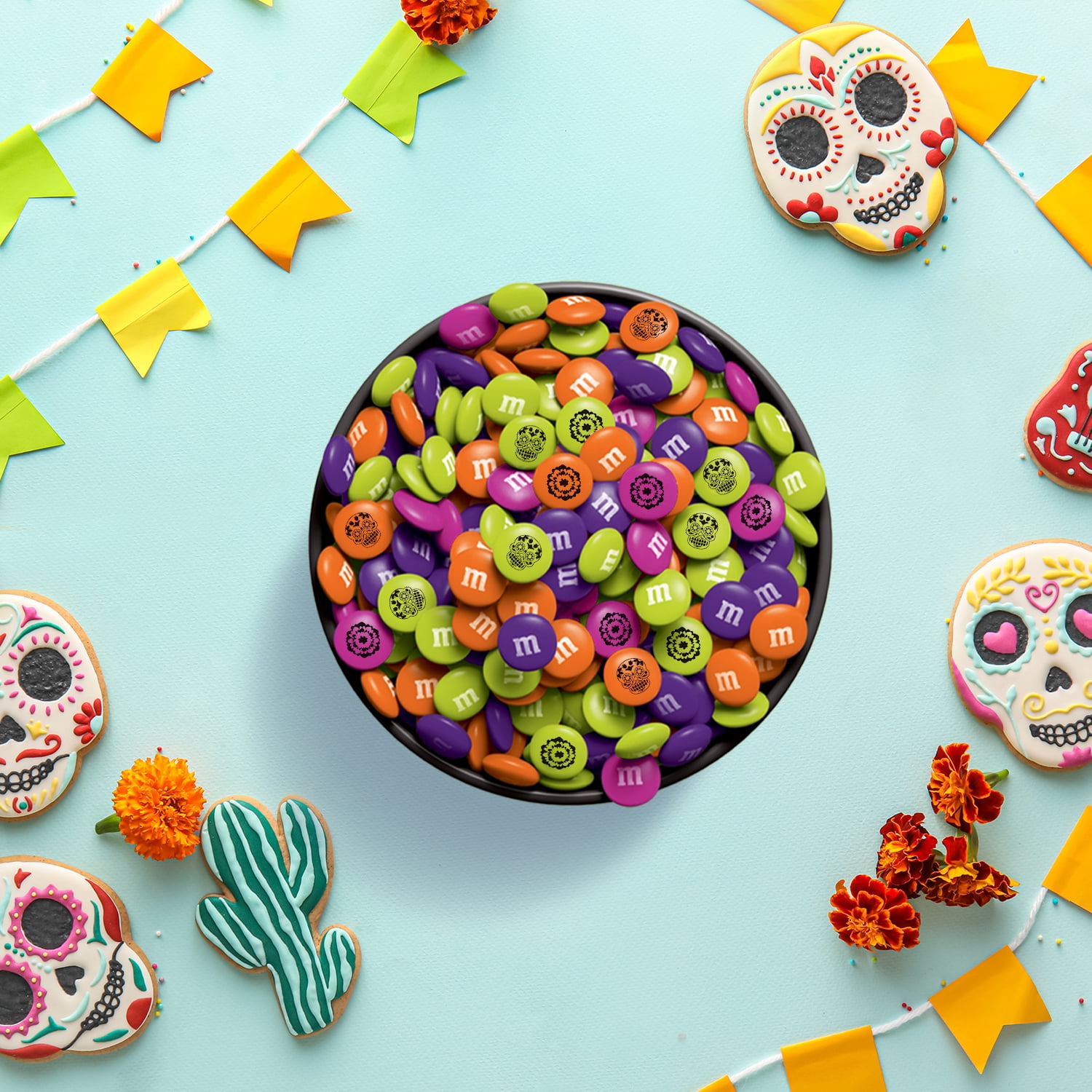 M&M'S Day of the Dead Milk Chocolate Candy, 2lb Resealable Bulk Bag
