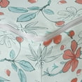 thumbnail image 4 of Floral Rectangle Pouf, Art of Paintbrush Drawn Flowers on Branches, Under Desk Foot Stool for Living Room Office Ottoman with Cover, 25", Vermilion Pale Blue, by Ambesonne, 4 of 4