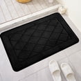 thumbnail image 4 of sruoe Bath Mat Rugs, Bath Mats for Bathroom Floor, Extra Absorbent Quick Dry Bathroom Mats, Washable Bath Rugs and Mats, Bath Carpet for Shower, Polyester, Black, 4 of 6