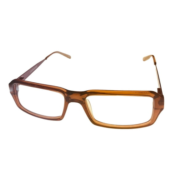 Converse Mens Ophthalmic Eyeglass Soft Rectangle Plastic Frame Digital Brown