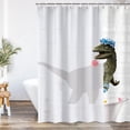thumbnail image 3 of Dinosaur Shower Curtain, Kids Shower Curtain, Funny Shower Curtain, Cute Shower Curtain Set with 12 Hooks, Cool Shower Curtain for Bathroom Decor, 72"x72", 3 of 6