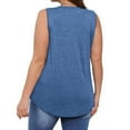 thumbnail image 3 of Women's Summer Tank Top V-Neck Sleeveless Tees Solid Basic Tunic Tee Loose Fitted Camisole Dressy Flowy Tee Shirts Fltter Hem Vest Vacation Going Out Outfits Costume, 3 of 7