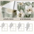 thumbnail image 3 of Sage Green Spring Floral Kitchen Window Curtains, Swag Curtains Valance for Bedroom Living Room Bathroom, Summer Botanical Flowers Rod Pocket Window Treatment Curtain Block Drapes 2 Panels 28"x36", 3 of 9