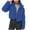 Blue, variant on Herrnalise Jackets For Women Fashion Zipper Coat Long Jacket Winter Long Sleeve Short Down Cotton Shackets For Women 2024 fall White,S