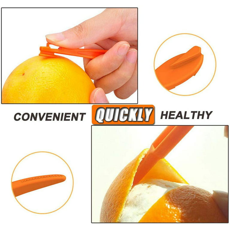 Morease 5pcs Orange Peeler Tools, Citrus Peel Cutter Plastic Easy Fruit Vegetable Slicer Cutter Lemon Peeler Fruit Tools Kitchen Accessories Knife Cooking