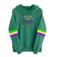 thumbnail image 2 of Zedker 2026 Mardi Gras Sweatshirt for Women Long Sleeve Mardi Gras Print Hooded Tops Party Carnival Hoodies with Pockets, 2 of 5