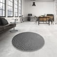 thumbnail image 4 of Ahgly Company Machine Washable Indoor Round Transitional Gunmetal Gray Area Rugs, 8' Round, 4 of 7