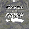 thumbnail image 4 of Inktastic Weekends Are for Racing Race Car Silhouette and Racing Flag Boys or Girls Baby Bodysuit, 4 of 5