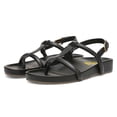 thumbnail image 4 of FSJ Women Split Round Toe Platform Thong Sandals T Strap Buckled Platforms Summer Beach Holiday Daily Shoes Size 4 Black, 4 of 6