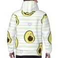 thumbnail image 7 of Wukai Avocado of a Hear Print Men Hoodies Fleece Sweatshirts Long Sleeve Sweaters Pullover Fall Outfits Winter Clothes-XX-Large, 7 of 7