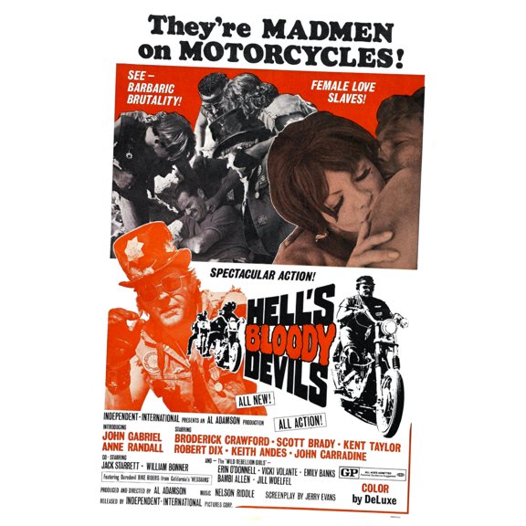 Best Posters Hells Bloody Devils Movie Poster 11inx17in Mini Poster 11x17 poster Color Category: Multi, Unframed, Ages: Adults, Rectangle