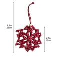 thumbnail image 3 of AYktou Snowflake Christmas Ornaments-Hand Woven Hollow Snowflake Pendants Christmas Tree Decorations Christmas Gift for Wedding Party Holiday Wall Decoration, 3 of 12