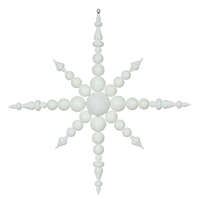 Vickerman Commercial Shatterproof Radical Ball Snowflake Christmas Ornament - 43" - White