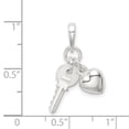 thumbnail image 2 of 925 Sterling Silver Hollow Polished Charm 24x15mm Wide Pendant Necklace for Women - 1.1 Grams, 2 of 2