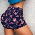thumbnail image 2 of Sikiie American Stars Print Workout Shorts Women Scrunch Butt Gym Shorts Seamless High Waist Tummy Control Yoga Biker Athletic Shorts, 2 of 5