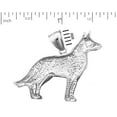 thumbnail image 2 of Rhodium Plated 925 Sterling Silver 34MM German Shepherd Pendant, 2 of 5