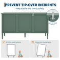 thumbnail image 2 of Modern 59" Green Sideboard Buffet Cabinet – 4 Doors, 2 Adjustable Shelves, Spacious Storage – Console Table for Living Room, Dining Room, Kitchen, Entryway – Green, 2 of 8