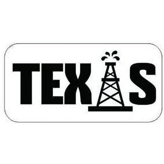Pair of Texas Oil Rig Funny Hard Hat/Helmet Vinyl Decal Sticker
