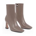 thumbnail image 5 of YOWMNS Women's Closed Square Toe Stiletto High Heel Fall Ankle Boots with Side Zipper Elegantes Fashion Dress booties(Brown, 9), 5 of 5