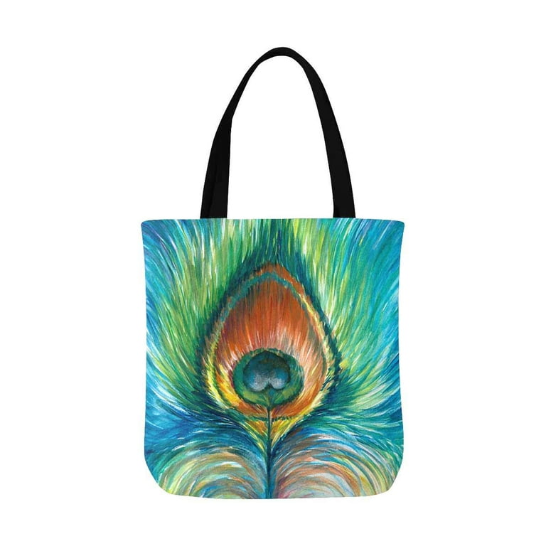 Woman with Peacocks Tote Bag
