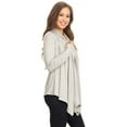 thumbnail image 3 of Women's Solid Open Front Long Sleeve Lightweight Soft Basic Sweater Cardigan, 3 of 4