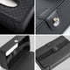 thumbnail image 2 of Car Tissue Holder, Car Mask Holder, PU Leather Back Seat Kleenex Holder, Car Sun Visor Wipe Dispenser, Car Tissue Holder (Black), Interior Seat Back D, 2 of 5