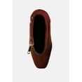 thumbnail image 4 of EZRA Tan Patchwork Suede Ankle Boots, 4 of 4