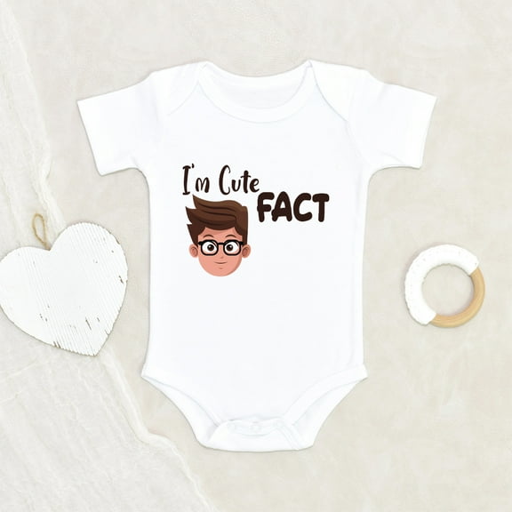 Newbabywishes - I'm Cute Fact Baby Clothes for Boys - Funny Baby Clothing