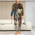 thumbnail image 6 of Tom And Jerry Unisex Onesie Pajamas Zipper Jumpsuit Hooded One Piece Sleepwear for Family Mens Womens, 6 of 8