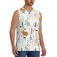 thumbnail image 2 of Uemuo Fall Rabbit Pattern Men's Sleeveless T-Shirt,Muscle Athletic Tank Top, Moisture-wicking Quick-dry Breathable Classic Tee Top for Gym Run Outdoor Sports-XX-Large, 2 of 8