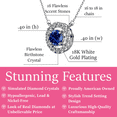 thumbnail image 2 of Cate & Chloe Royal September Birthstone 18k White Gold Plated Women Necklace with Swarovski Crystals, 2 of 10