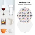 thumbnail image 6 of Vsdgher Cute Dog Leather Coasters for Drinks, Durable Drink Coasters 4 Set for Tabletop Protection, Luxurious Home Décor and Housewarming Gift ( {designName})Hexagon, 6 of 6