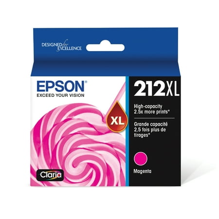 EPSON 212 Claria Ink High Capacity Magenta Cartridge (T212XL320-S) Works with WorkForce WF-2830, WF-2850, Expression XP-4100, XP-4105
