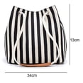 thumbnail image 2 of Black and white vertical striped crossbody bag-black, 2 of 5