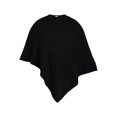 thumbnail image 5 of Time and Tru Women's Recycled Polyester Knit Poncho, L/XL, Black, 5 of 5