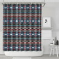 thumbnail image 2 of Extra Long Boho Shower Curtain 72x84 Inches - Vintage Floral & Tropical Leaves Pattern, Waterproof Bohemian Bathroom Decor with 12 Hooks, Tribal Rustic Style, 2 of 5