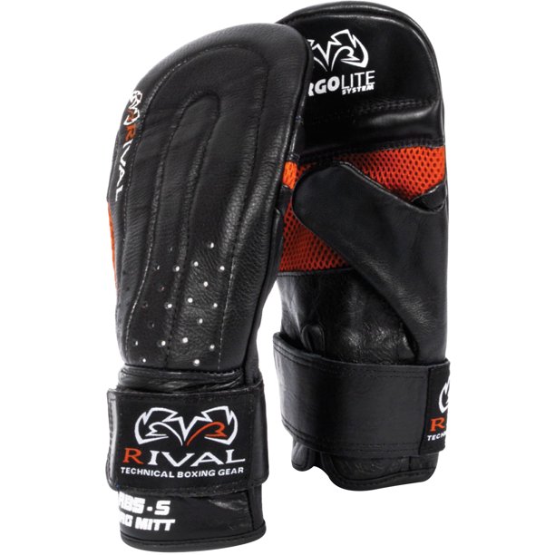 Rival Boxing RB5 Cowhide Leather Punching Bag Mitts XL Black