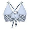 thumbnail image 4 of Dvprdro Womens Swimsuit Summer Striped Deep V Neck Back Tie Bathing Suit Top Women Bikini Bra Swim Suit, 4 of 5
