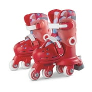 Yvolution Twista Skates, Adjustable 2-in-1, Kids Size 7J-11J, Red, One Pair, Unisex