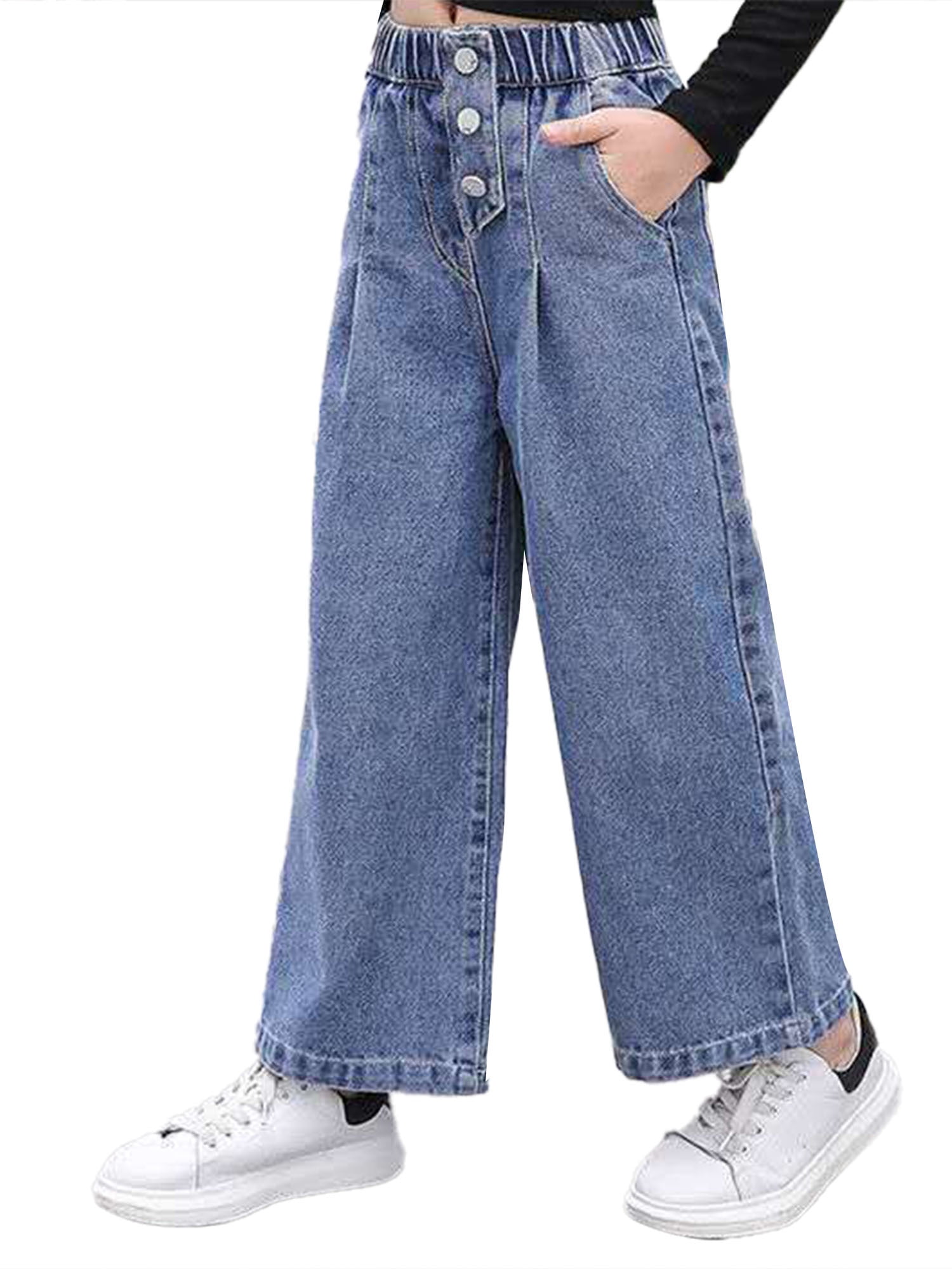 Women Adjustable Elastic Waist Cargo Straight Leg Pants Loose Baggy  Trousers Wide Leg Pants Streetwear Black S - Walmart.com