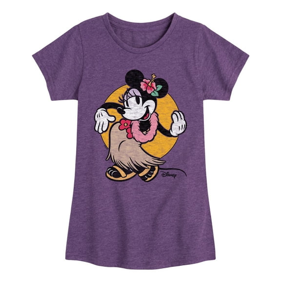 Disney - Mickey & Friends - Minnie Mouse - Hawaii Hula - Toddler And Youth Girls Short Sleeve Graphic T-Shirt