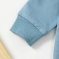 thumbnail image 5 of UngA Kids Clothes Toddler Boy Clothes Pretty Fly for A Little Guy Outfit Long Sleeve Sweatshirt Top Jogger Pants Cute 2Pcs Set Blue,12-18 Months, 5 of 7