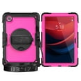 thumbnail image 3 of Dteck for Lenovo Tab M11 11-inch 2024 Case with Built-in Screen Protector, Shockproof Case with Shoulder Strap & Rotating Hand Strap Kickstand for Lenovo M11 (TB330FU / TB330XU) Tablet,Black + Rose, 3 of 8