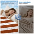 thumbnail image 2 of Burnt Orange Stripe Cooling Blanket, Lightweight Breathable Summer Throw Blanket with Double Sided Cold Effect,Farmhouse Striped Abstract Art Picnic Beach Blankets Bed Sheet for Hot Sleepers 50"x60", 2 of 8