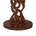 thumbnail image 4 of bali & pari Donna Nightstand with Pedestal Base Mahogany Wood Bedside Side Table, 4 of 8
