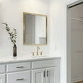 thumbnail image 3 of 18" X 24" Rectangle Wooden Wall Mirror, Gold Finish, 3 of 5