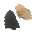 thumbnail image 1 of facefd 100pcs Christmas Tree Shape Hang Tag Solid Color DIY Crafts Gift Wrapping Paper Labels - Black, 1 of 8