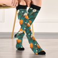thumbnail image 5 of FORMRS Womens Knee High Socks Casual Long Thick Travel Daily Wear, 2 Pairs, Orange Leaves, 5 of 6
